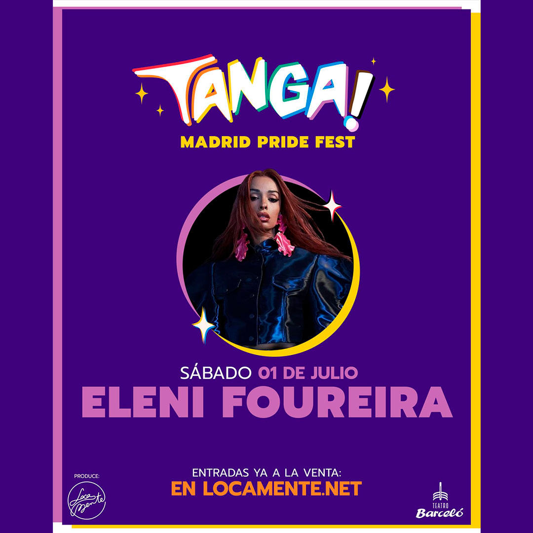 TANGA! PRIDE FEST 2023 con Eleni Foureira en Teatro Barceló